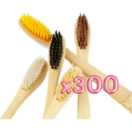 Cepillo Dientes Bambú Biodegradable Suave Ecológico 300 Pzs                                                                                           