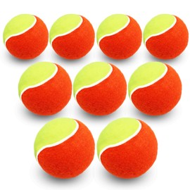 AXKAL Tennis Balls Bulk Orange for Kids Dogs Practice Low Compression Stage 9 16 Pack, Tennis Balls Non Slip Rubber Good for Beginner Training Ball Tool (9 Pack-Orange)