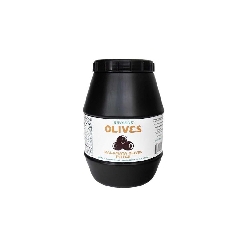 Kryssos Kalamata Olives Pitted Mini Keg 4.4lb