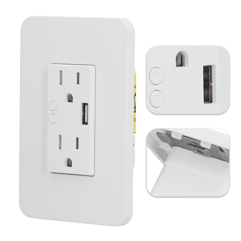 15A WiFi Smart Wall Socket Partition Control USB Interface Remote