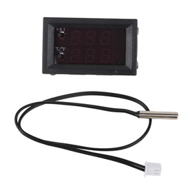 Fayelume Temperature Controller, Digital Display DC 12V Thermostat, -50 to 110 Celsius Programmable Temperature Sensor for Home, Heater, Equipment Case
