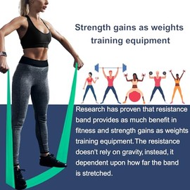 A AZURELIFE Bandas de resistencia, bandas elásticas profesionales largas sin látex, bandas de ejercicio para terapia física, yoga, pilates, rehabilita