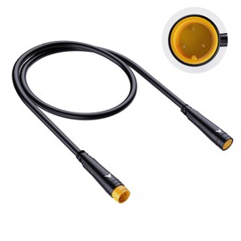 3PIN Ebike Extension Cable for Bafang Mid & Hub Motors - 57CM (2.4") Waterproof Electric Bike Extension Cable Compatible with Thumb/Twist Throttle, Brake Lever, and Gear Sensor(Male to Female