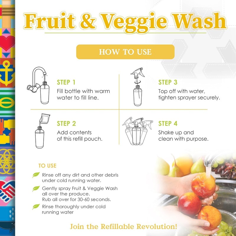 Truly Free Natural Fruit and Veggie Wash Kit - DIY