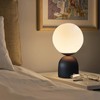Folux Cordless Globe Glass Table lamp Black, 5200-mAh Rechargeable Orb