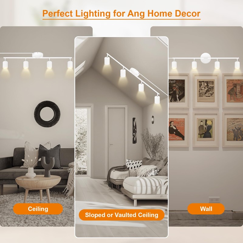 Plug in Track Lighting LED, Track Lighting Fixtures Ceiling, White