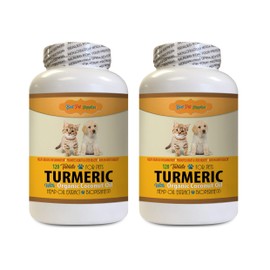 cat Skin Health - Turmeric with Coconut and Hemp Oil for Dogs and Cats - Natural Treats - Anxiety Relief - Joint Health - Coconut Oil for Cats Fleas - 240 Treats (2 Bottles)