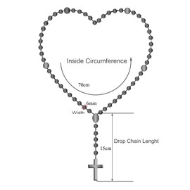 Catholic Rosary Red Pearl Beads Necklace for Women First Communion Rosary for Women Our Rose Lourdes Medal and Cross Rosary Necklace