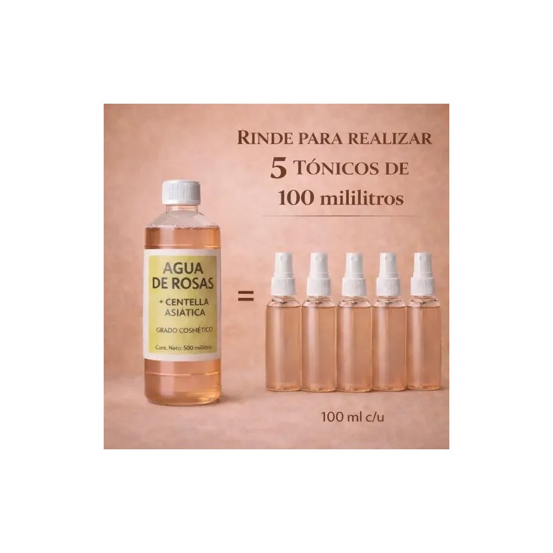 Agua De Rosas + Centella Asiática 500ml Tónico Facial Natura