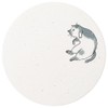 &NE NRS-116-HN Neko Ceramic Diatomaceous Earth Coaster, White, 1 Piece,
