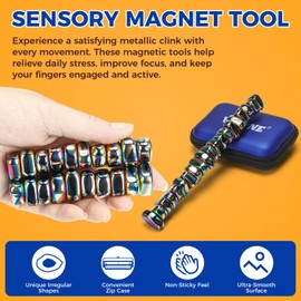 Wzone Pack of 20 Hematite Magnets, Colourful, Irregular Stones, Fridge Magnets, Strong for Magnetic Board, Home, Kitchen, Office