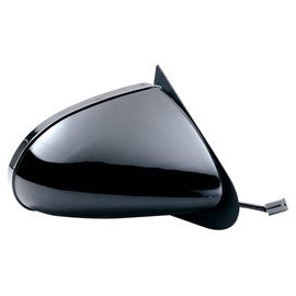 Fit System Passenger Side Mirror for Ford Thunderbird, Mercury Cougar XR7 Black, Non-Foldaway, Power