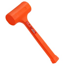 MAXPOWER Dead Blow Hammer, 4LB Dead Blow Mallet with Checkered Grip Handle, Spark and Rebound Resistant Orange Deadblow Hammer