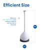 Clorox Toilet Plunger with Hideaway Holder Caddy Heavy-Duty Compact Design