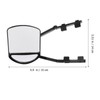 CHILDWEET Practical Convex Towing Mirrors for Cars and Clip Extension