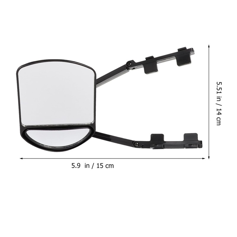 CHILDWEET Practical Convex Towing Mirrors for Cars and Clip Extension