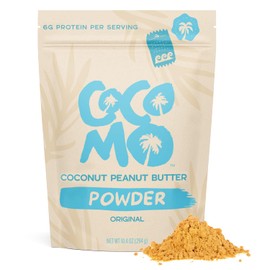 Cocomo Coconut Peanut Butter Powder, Original - 14 Servings | Organic, Vegan, Gluten-Free, 3g Sugar, Lower Fat, Real Ingredients, Protein-Rich & TSA-Friendly - Great for Smoothies, Baking & Spreads