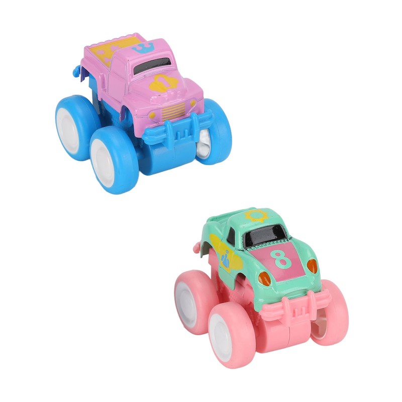 4pcs Pull Back Car Toys Cartoon Q Version Alloy Vehicle