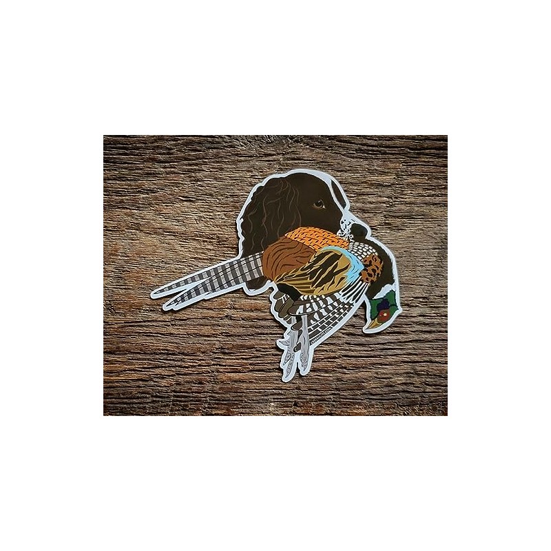 English Springer Spaniel with Pheasant Sticker Decal