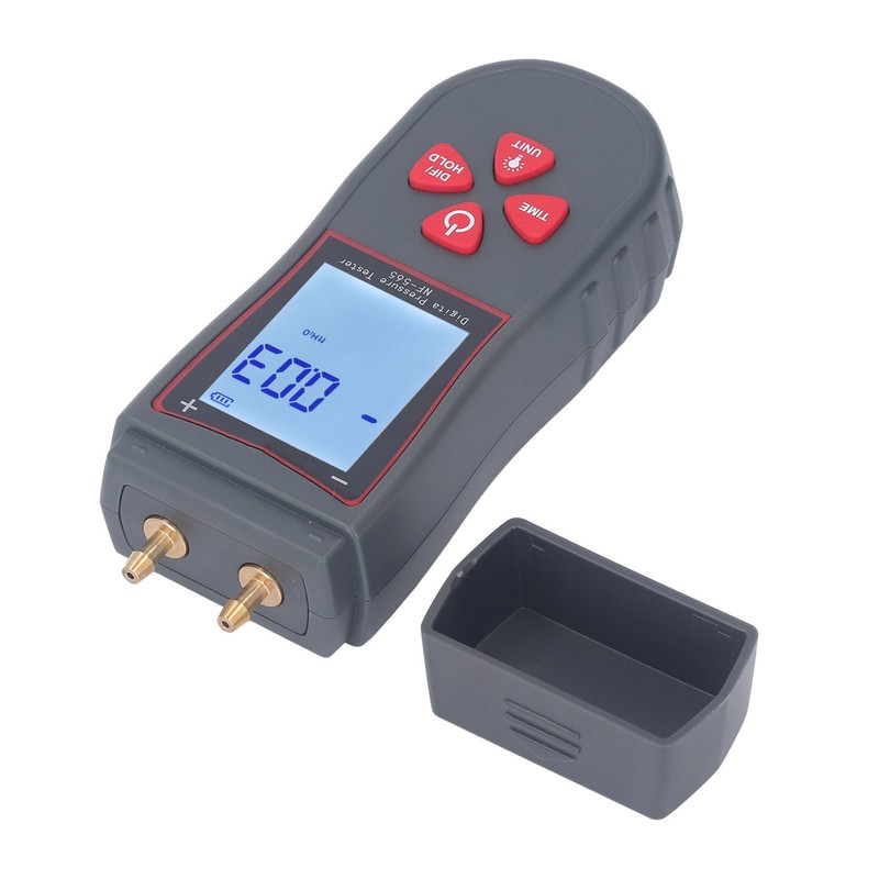 Digital Differential Pressure Gauge High Accuracy Air Gas Pressure Tester