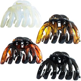 Large Octopus Claw Clips for Thick Long Hair Jumbo Hair Clips for Women Big Spider Jaw Clips Curly Giant Clamps Patent Hair Styling Accessories