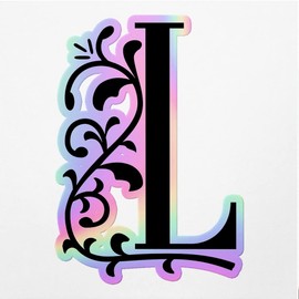Holographic Decal Stickers of Remeslo Letter L Premium Waterproof Vinyl Decal Stickers for Laptop Phone Accessory Helmet Car Window Mug Tuber Cup Door Wall Decoration NVCVER3e19741HO