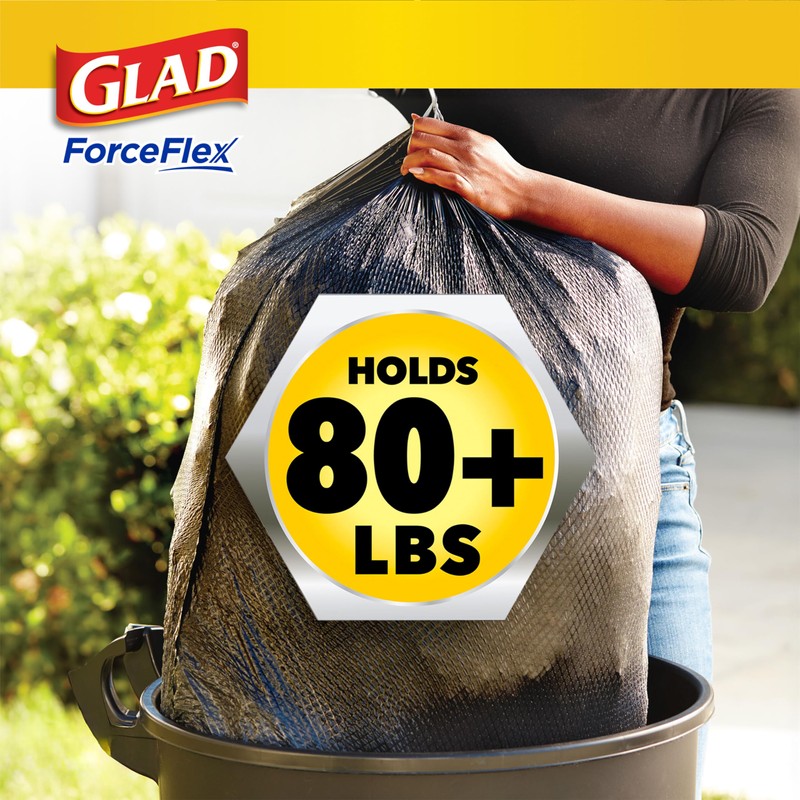Glad Large 30 Gallon Trash Bags, Pine-Sol Heavy Duty Garbage