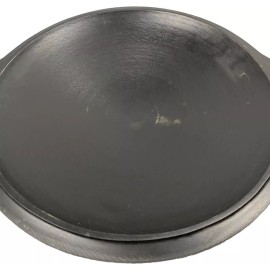 MangalGrills Traditional Cast Iron Uzbek Kazan Saj Discada Disk Campfire Skillet - 35 cm / 13.7"