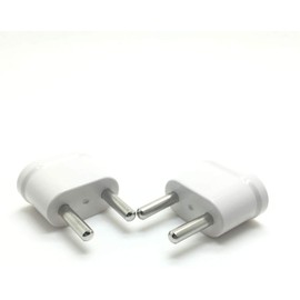 Toolso 2pcs/lot US (USA) to EU (Europe) Travel Power Plug Adapter for USA converter White