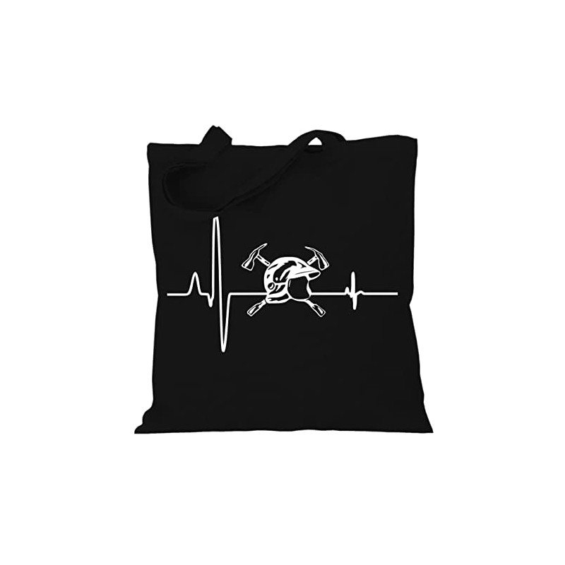 Fabric Bag Jute Bag Long Handle with Saying Fire Brigade
