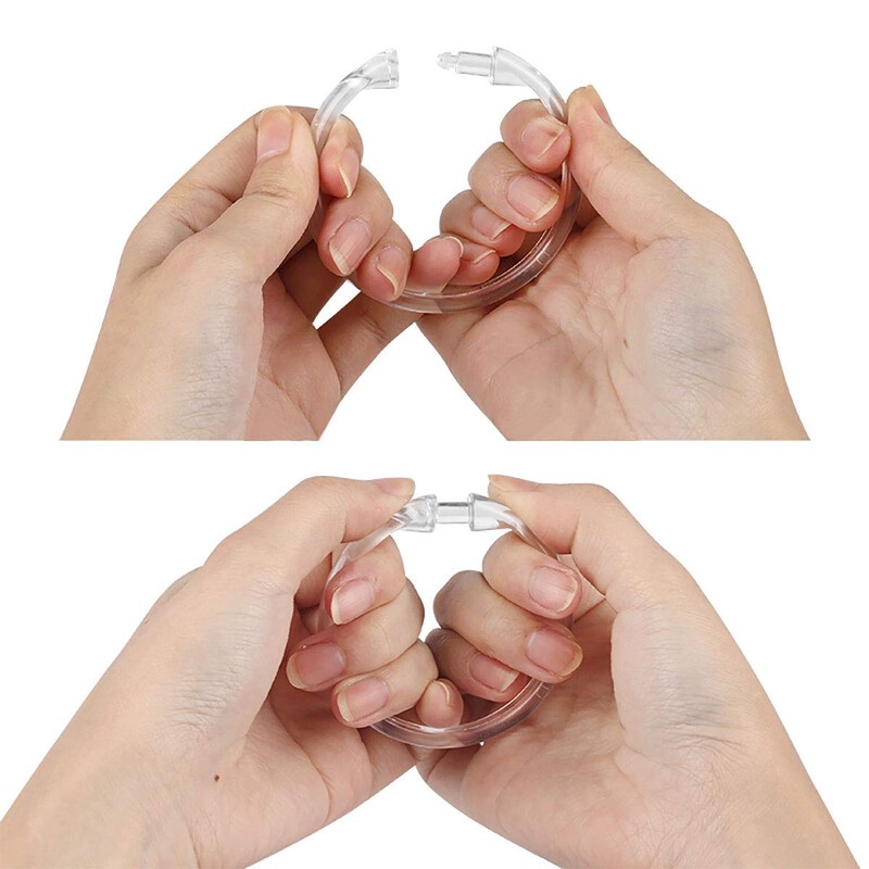 Qulable Shower Curtain Rings-12 Pack- Plastic Curtain O Rings Hook