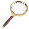 60mm Handheld Magnifier, Wooden Handle 15x Magnifying Glass for Home