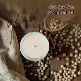 Smoke & Vanilla Scented Candles for Home, Candles Gift for Women Men, Aromatherapy Candles for Home Scented, Soy Candles, White Jar