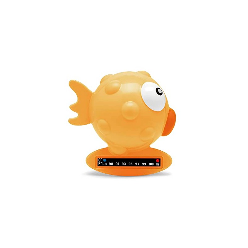 CHICCO, Termómetro para Baño, Pez, Color Naranja