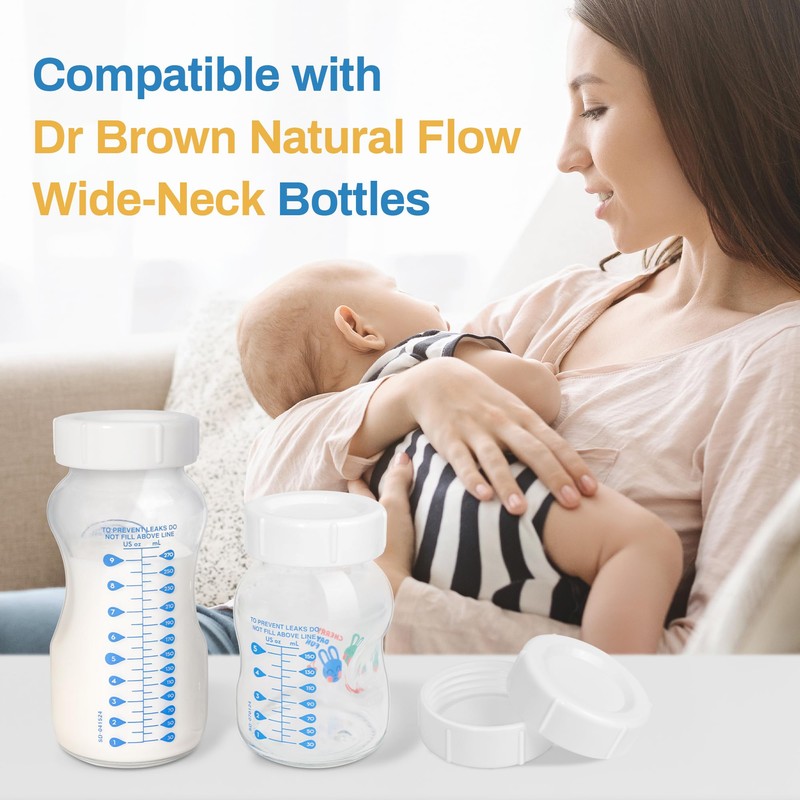Travel Bottle Caps for Dr Brown Wide Neck Bottle, Bottle