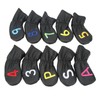 10Pcs Golf Head Cover Club Headcover Waterproof PU Elastic Closing