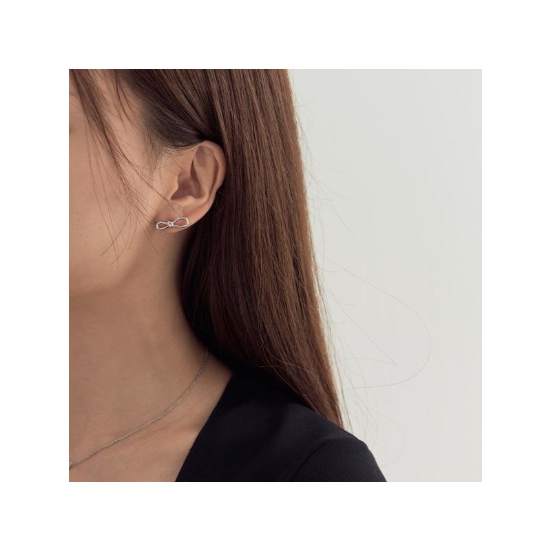Infinity Note Stud Earrings OTS124601R Color / 인피니티 노트 스터드