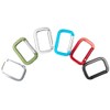 Craft County Aluminum Rectangle Carabiners (Black, 5 Pack)