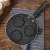 3 Round Holes Non Stick Coating Eggs Frying Pan Home