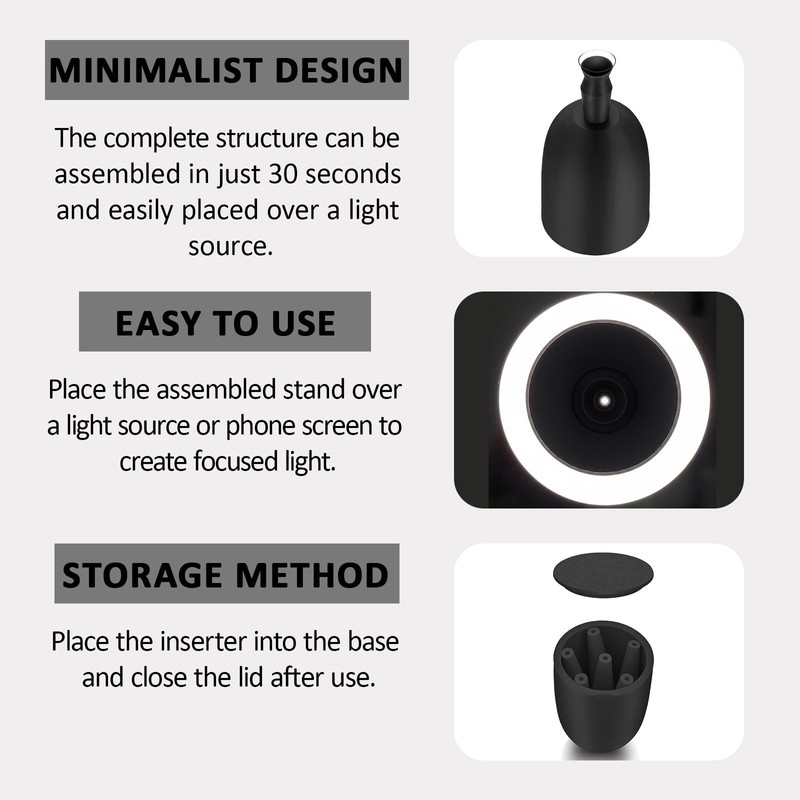 2 Pack Contact Lens Inserter Storage Stand + 6 Pack