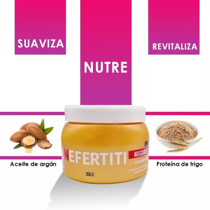 Nefertiti Mascarilla De Argan Hidratante Para Cabello Nefertiti 350g