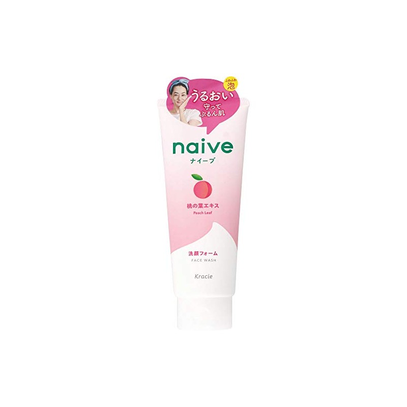 Naive Facial Cleansing Foam (Formulated with Peach Leaf Extract), 4.6