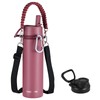 KXIAOCHEN 24 oz Insulated Water Bottle with Paracord Handles &