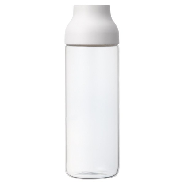 Kinto 22971 Capsule Water Carafe, Pitcher, Cold Water Bottle, 33.8 fl oz (1 L), White