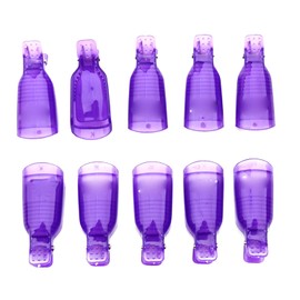 Juego de 10 Clips Quitaesmalte de Gel UV para Uñas, sin Envolturas ni Láminas, Elimina las Uñas de Forma Fácil y Efectiva, Simplemente Insértalos con un Algodón Empapado en