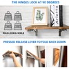 Folding Shelf Brackets 16 Inch, Heavy Duty Stainless Steel Collapsible