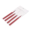 OdontoMed2011® Professional Tweezer Pack- 4 Tweezers Set- Ingrown Hair Remover Treatment. Premium Eyebrow Shaper. With Protective Case, Slanted And Pointed Eyebrow Tweezer Set (Red)