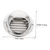 WHAMVOX Round Stainless Steel Vent Cover Windproof Louver Grille for