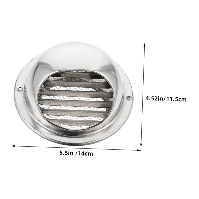 WHAMVOX Round Stainless Steel Vent Cover Windproof Louver Grille for