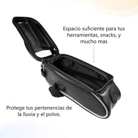 Bolsa para Manillar de Bicicleta con Soporte para Celular - Accesorio Ciclismo Impermeable y Versátil